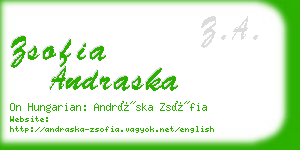 zsofia andraska business card